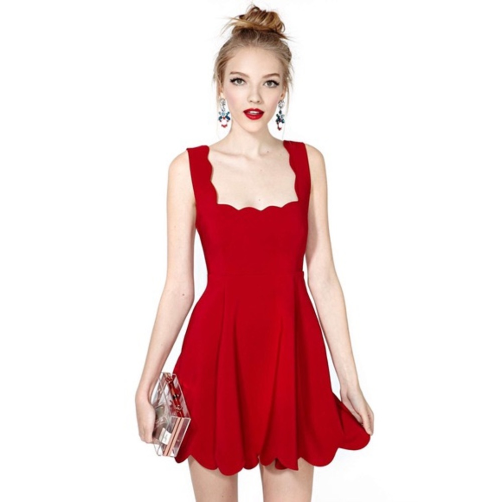 Nasty Gal I’m Yours Dress Red Size Small